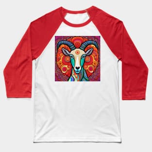 Bill the Quirky and Colorful Goat Baseball T-Shirt